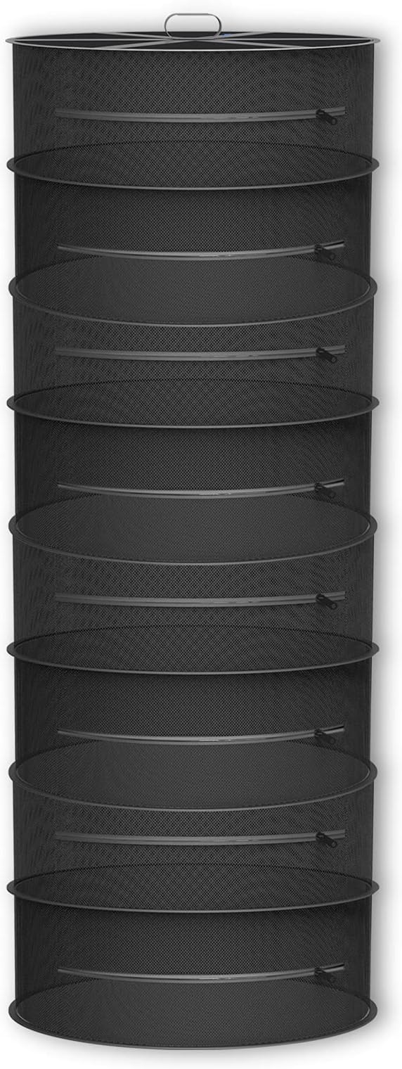 AC Infinity Herb Drying Rack, 8-Layer Hanging Mesh Net for Plants, Seeds, and Buds, 24" Diameter Fit in Grow Tents Closets Hydroponics - Bloomnest