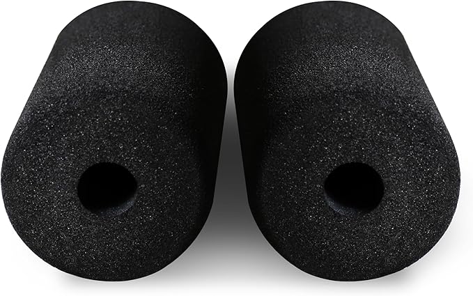 WF Athletic Supply Foam Foot Pads, Foam Roller for Gym Exercise Machines Equipment Replacements, Roller Pad for Leg Extension, PEC Deck Pads for Weight Bench, Sold by Pair (6” x 3.5” OD x 0.875” ID) - Bloomnest