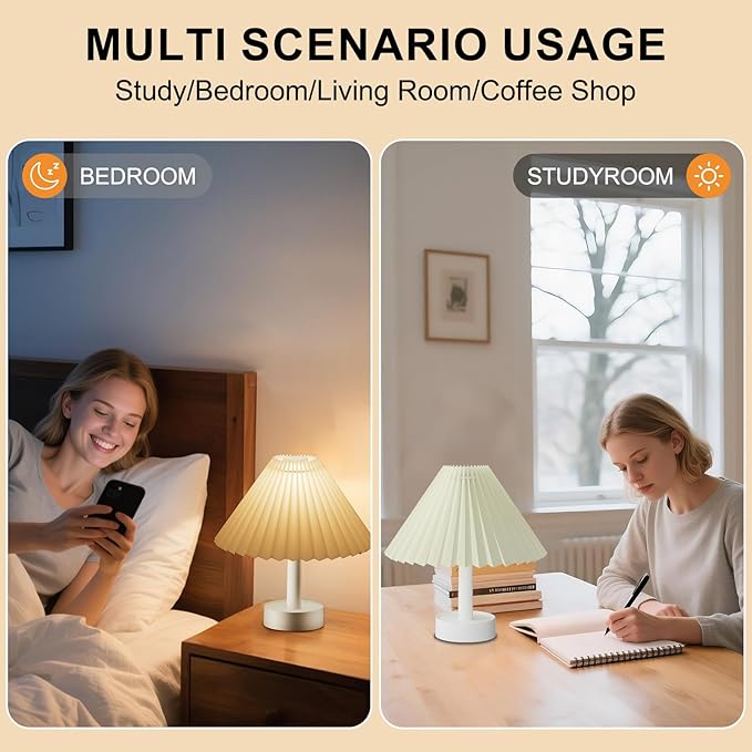 Tremdwoto Bedside Night Light for Kids,3 Colors Modes & Stepless Dimmable Cordless Night Lights,USB Rechargeable Nursery Lamp Nightlight, Cute Bedside Night Light for Bedroom, Kids Room, Dorm - Bloomnest
