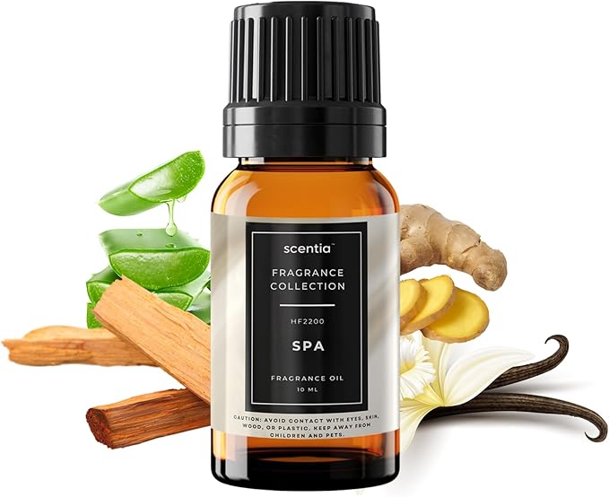 Scentia HF2200 Diffuser Oil – Clean Spa Fragrance Oil for Diffusers Inspired by Dream Walk Hotel Spa Scent, Luxury Home Fragrance Oil for Aromatherapy, Candle Making & DIY – 10 ml Scentia