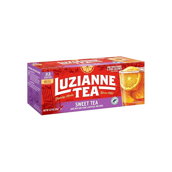 Luzianne Sweet Iced Tea Bags, Family Size, 22ct Box (Pack of 1) - Bloomnest
