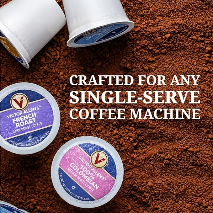 Victor Allen's Coffee Variety Pack (Kona Blend, Italian Roast, Seattle Dark, Caramel Macchiato), 96 Count, Single Serve Coffee Pods for Keurig K-Cup Brewers - Bloomnest