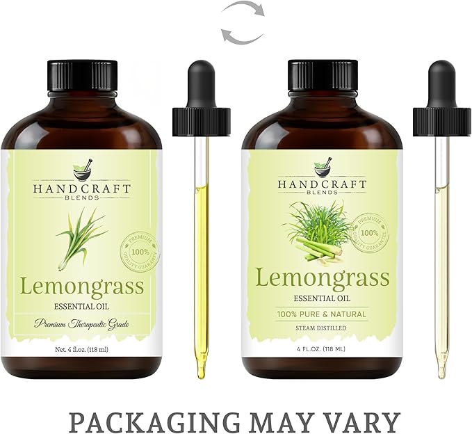 Handcraft Blends Lemongrass Essential Oil – Huge 4 Fl Oz – 100% Pure and Natural – Premium Grade Essential Oil for Diffuser and Aromatherapy, Skin, Massage, Candle and Soap Making Fragrance - Bloomnest