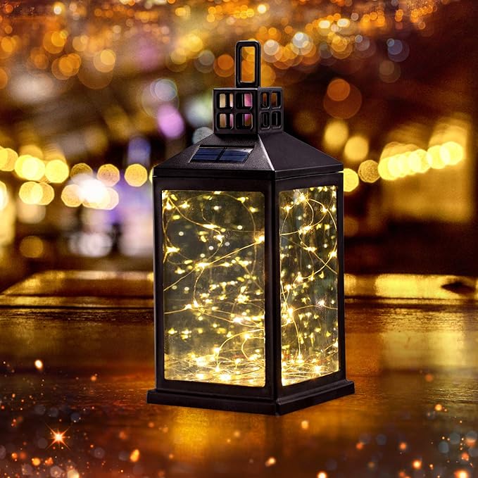 Solar Lantern Lights Outdoor SUNWIND Waterproof Solar Table Lamp Hanging Lighting with 40 Warm White LEDs for Garden Patio Landscape Decoration - Bloomnest