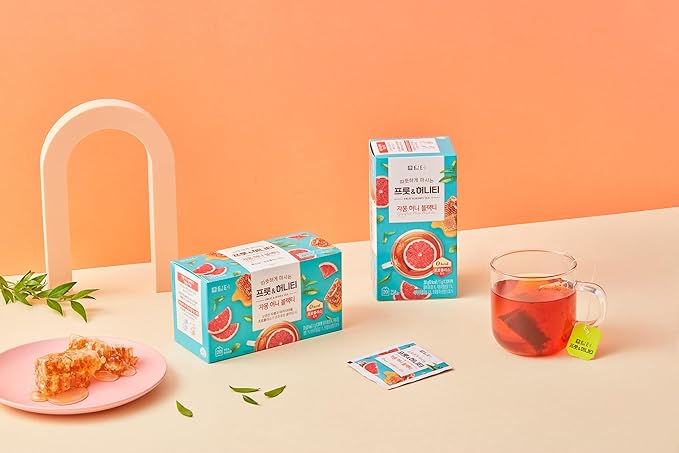 Damtuh Grapefruit Honey Black Tea – Fruity & Sweet Herbal Tea Blend, 20 Tea Bags (1g each) - Bloomnest