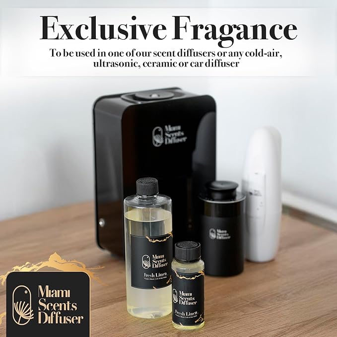 Fresh Linen Scent Inspired by Hotel 17 FlOz - 500 ml Essential Oils Aroma for Home Office Business Diffuser Luxury Fragance Refill Aromatherapy Natural Fresh Blend of Powder Musk and Lily of The Valey MiamiScentsDiffuser