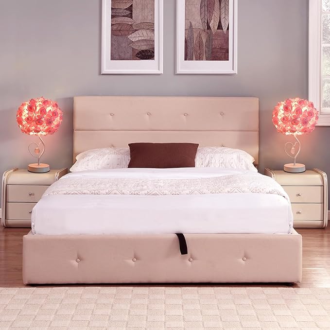 Pink Rose Flower Bedside lamp Princess Table lamp Flower Lamp for Nightstand Desk Light for Bedroom Women Girl Dating Gifts Party Wedding Decor Living Room Restaurant Office - Bloomnest