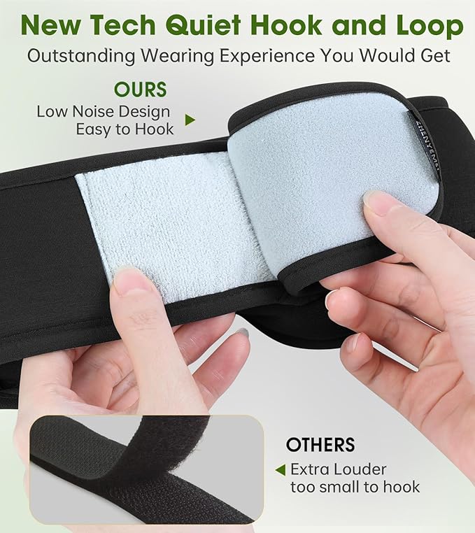 Bamboo Cotton Sleep Mask with Bluetooth Wireless Headphones - Blackout Eye Mask for Sleeping 3D Contoured Sleep Headband Ear Muffs Lengthen & Low Noise Hook for Better Experience (Black) - Bloomnest