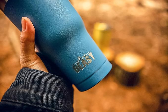 Beast 20 oz Tumbler Stainless Steel Vacuum Insulated Coffee Ice Cup Double Wall Travel Flask (Stormy Sky Blue) - Bloomnest