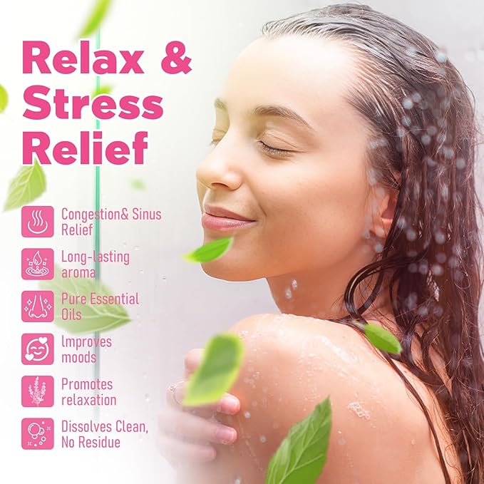 Shower Steamers Aromatherapy 6 Pack Gifts for Women Mom Men, Gifts for Her Stress Relief Home Spa, Birthday Gift Lavender Natural Essential Oil Self Care Relaxation Shower Bombs Teen - Bloomnest
