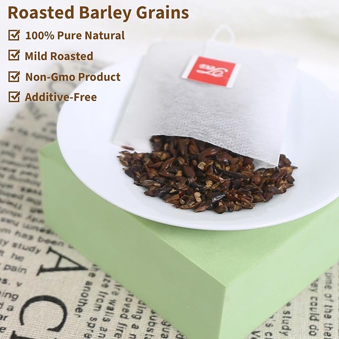 TEARELAE - Barley Bags - 4g x 50 Count - 100% Pure Natural Roated Barley Grains Herbal Tea - Mugicha - Non-GMO - Caffeine-free - Gently Sweet & Mellow - Bloomnest