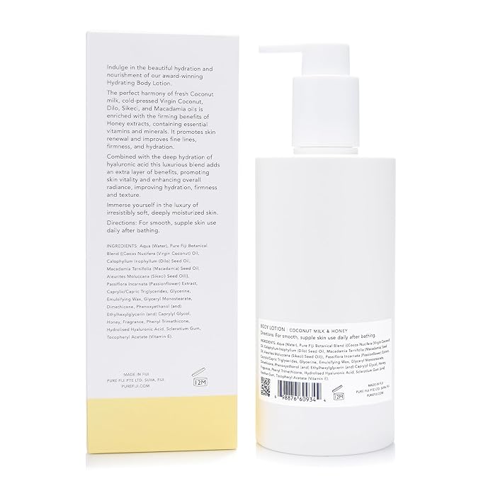 PURE FIJI Hydrating Body Lotion, Coconut Milk & Honey (10.14 Fl.Oz /300ml) - Bloomnest