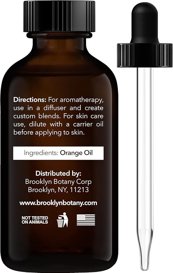 Brooklyn Botany Sweet Orange Essential Oil - 100% Pure and Natural - Premium Grade Oil with Dropper - for Aromatherapy and Diffuser - 1 Fl Oz - Bloomnest