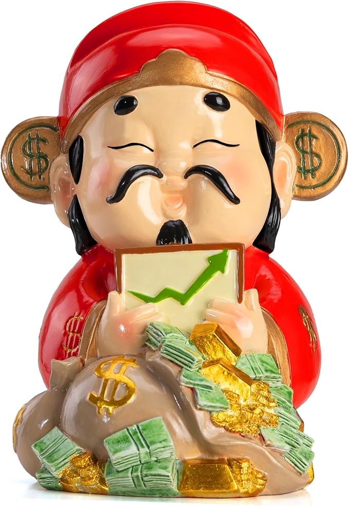 God of Wealth Figurine,Stock Market Luck Statue,Bring Positive Energy to Your Wealth - Bloomnest
