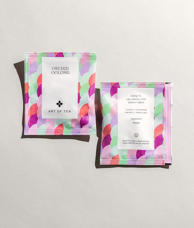 Art of Tea | Orchid Oolong Tea Bags | 50 Eco Friendly Pyramid Tea Bag Sachets - Bloomnest