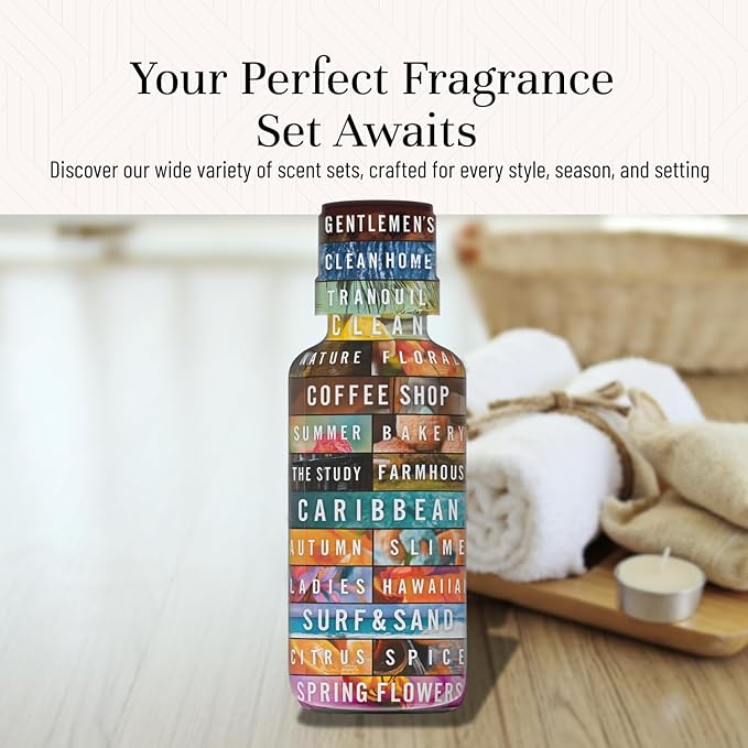 P&J Trading Fragrance Oil Tranquil Set | Vanilla, Cucumber Melon, Lavender, Amber, Bamboo, and Ocean Breeze Candle Scents for Candle Making, Freshie Scents, Soap Making Supplies, Diffuser Oil Scents - Bloomnest