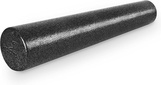 ProsourceFit High Density Foam Rollers 12 - inches Long, Firm Full Body Athletic Massage Tool for Back Stretching, Yoga, Pilates, Post Workout Muscle Recuperation, Black/Blue - Bloomnest