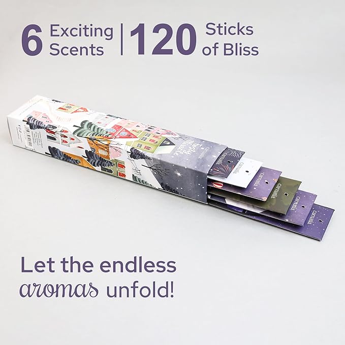 Carnatia Frosty Miracle Incense Collection – 6 Enchanting Scents | Snowy Adventures, Winter Vibes, and Cozy Aromas for Holiday Season!
