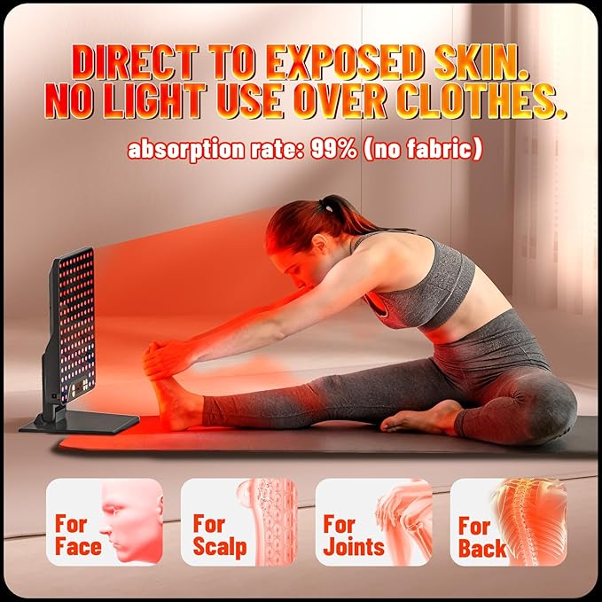 Red Light Therapy Device,Portable LED Red Infrared Light Device with 630nm, 660nm & 850nm Combination Light for Face and Body, 9 Adjustable Timer Settings, Adjustable Angle, Includes Goggles,Black Bloomnest