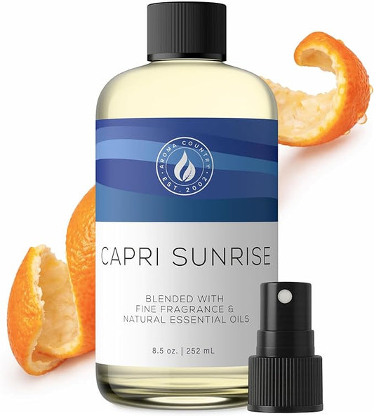 Aroma Country Capri Sunrise Diffuser Oil - Volcano Inspired- Luxury Essential Oils for Diffuser Refill & Air Freshener Room Spray, Long-Lasting, Natural Home Fragrance for Scent Machines (8.5 Fl oz) - Bloomnest