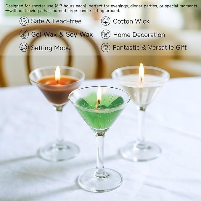 3-Pack Mini Espresso Martini Scented Candle Set, Unique Aromatherapy Candles Gifts for Women Men Wife Friends Coffee Lover, Bar Cart Home Decor - Bloomnest