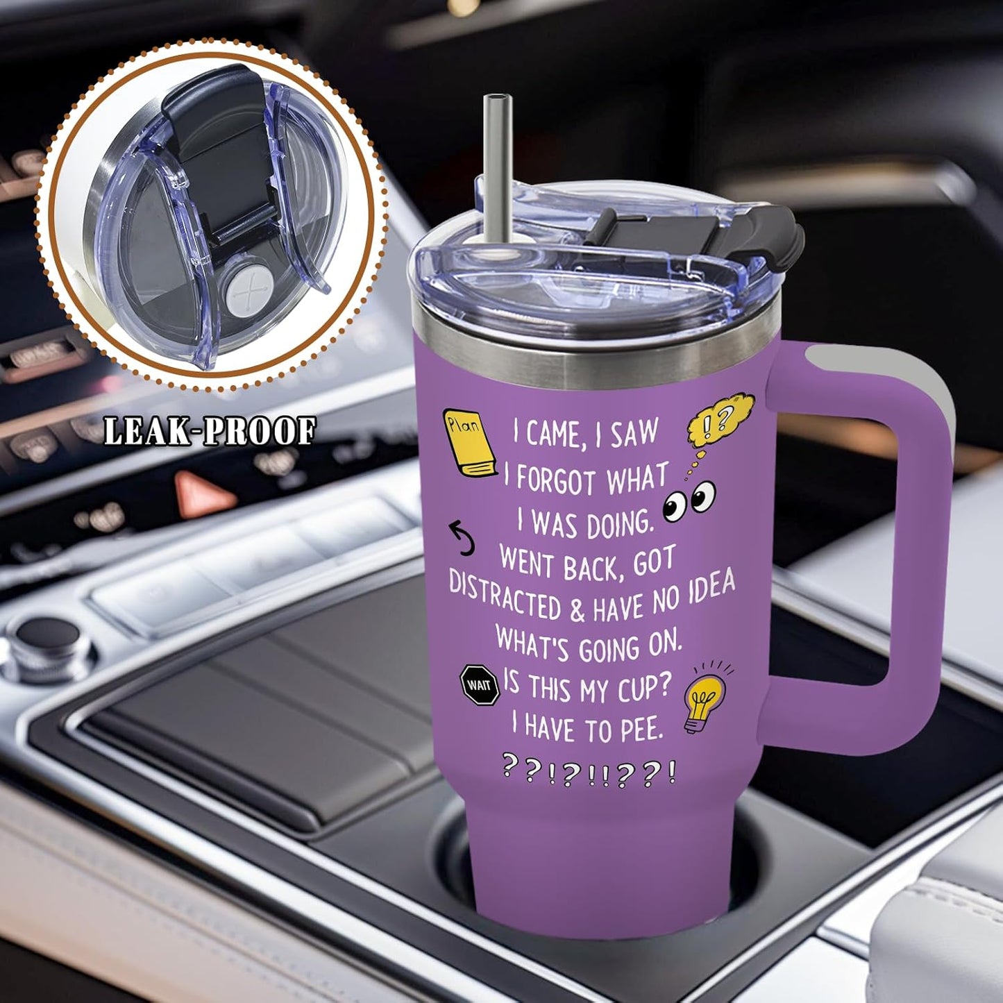 DUUV Birthday Gifts for Women Men, I Came I Saw I Forgot Tumbler 40 Oz, Gag Gifts for Grandma Grandpa Mom Dad Elderly Senior Citizen Old People, Gift for Retirement Birthday Christmas, 1PCS