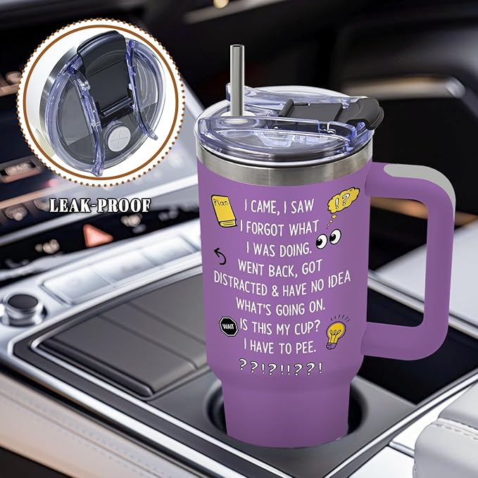 DUUV Birthday Gifts for Women Men, I Came I Saw I Forgot Tumbler 40 Oz, Gag Gifts for Grandma Grandpa Mom Dad Elderly Senior Citizen Old People, Gift for Retirement Birthday Christmas, 1PCS - Bloomnest