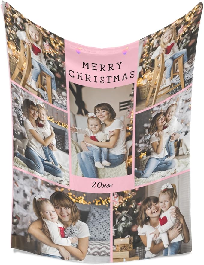 Custom Blankets with Photos, Personalized Photos Blanket Using My Own Photo, Customized Blankets with Picture, Personalized Gifts for Women Men Baby Child - Bloomnest
