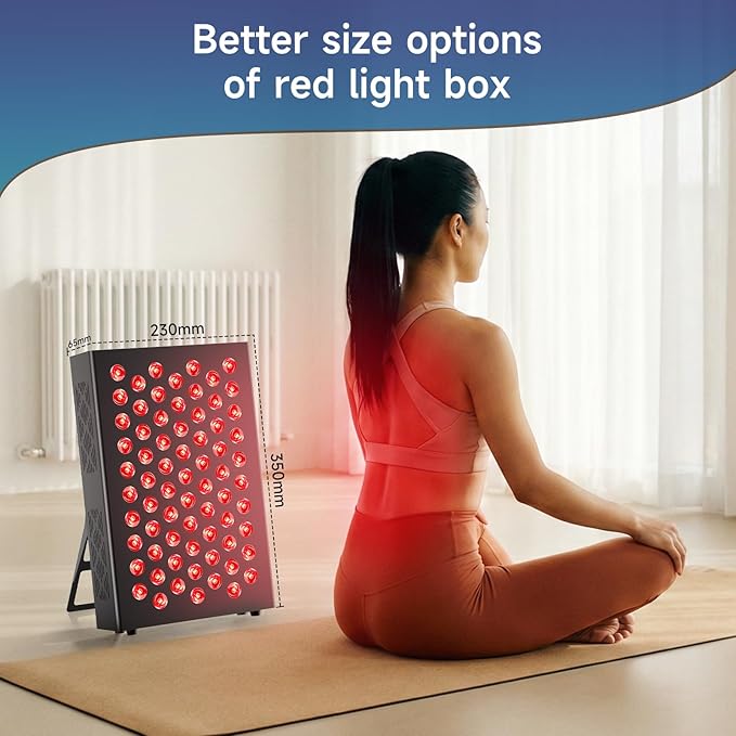 Red Light Therapy Box, 5in1 LED with 630-660-810-830-850, Metal Case, 3 Modes Red Light Panel with Soft Belt, 6 Timing Set - 9 Pulse Modes - 4-Level - Red Light Therapy Panel for Body Bloomnest