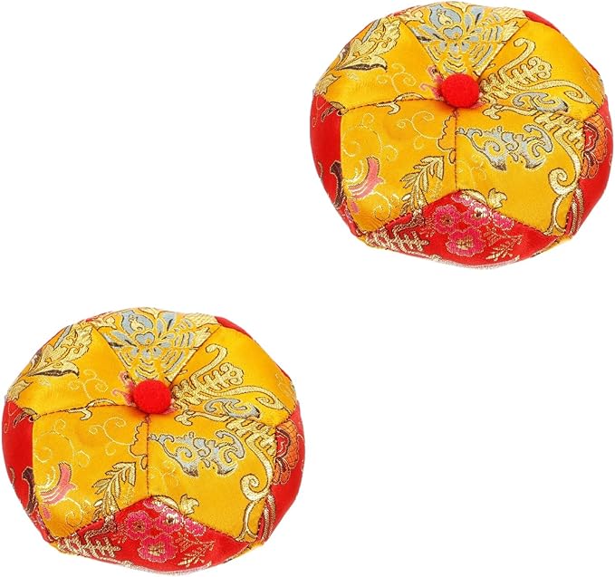 2pcs Buddhist Sound Bowl Cushion Pad Tibetan Singing Bowl Holder for Meditation Durable Embroidered Design Essential Buddhist Accessory - Bloomnest