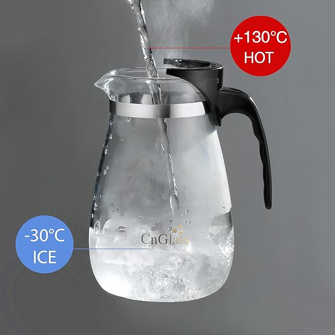 CNGLASS Glass Teapot with Removable Infuser,25oz Clear Tea Kettle with One Button Press to Filter the Tea Soup,Loose Leaf and Blooming Tea Maker - Bloomnest