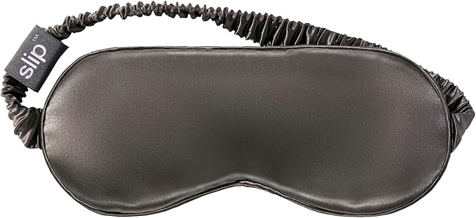 slip Pure Silk Sleep Mask - Charcoal | 100% Mulberry Silk, Ultra Soft & Comfortable, Blocks Light for Restful Sleep | Adjustable Strap for Perfect Fit, Gentle on Skin & Hair | Ideal Travel Accessory - Bloomnest