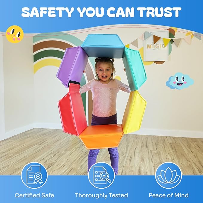 New Bounce Tumbling Mat for Kids - Gymnastics Mat - Folding Exercise Tumble Mat for Home Gyms - Bloomnest