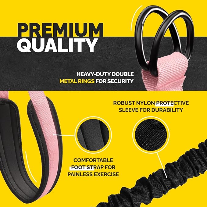 Pull Up Assistance Bands Set - 4 Heavy-Duty Pull Up Bands, Height Adjustable Strap & Comfortable Foot Strap - Stackable Pull Up Resistance Bands for Pull Ups - Bloomnest
