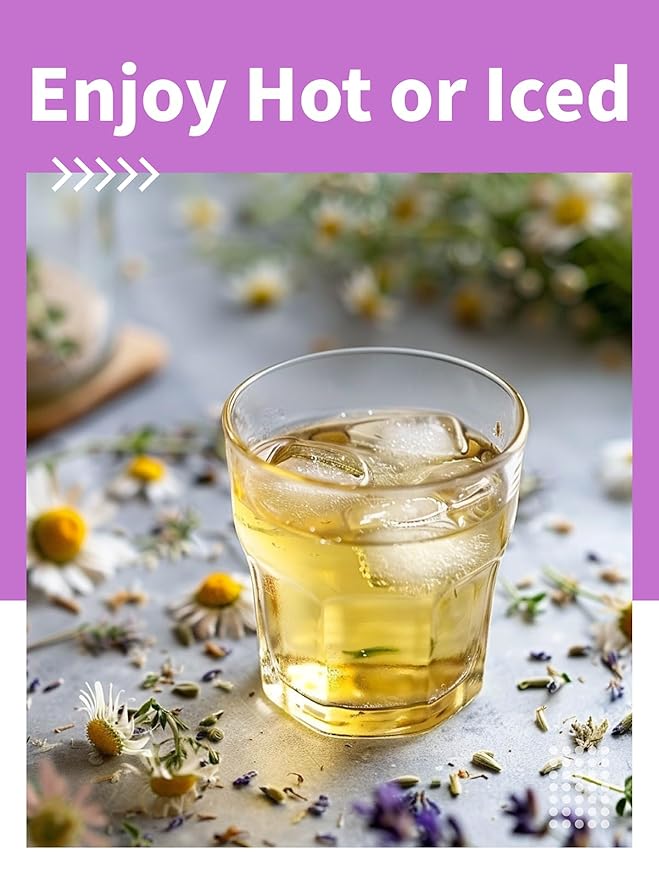 HYNTMYT Chamomile & Lavender Tea, Blend of Chamomile, Lavender, and Lemon Balm, Soothing & Aromatic, Caffeine Free, 120 Count - Bloomnest