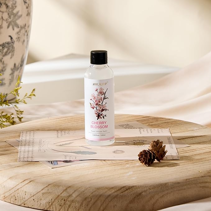 Airkeep Reed Diffuser Oil Refill/Cherry Blossom 3.38oz（100ml/1 Pack/Scented Oil Refill for Reed Diffuser Home Fragrance for Bedroom, Bathroom Office Home Decor - Bloomnest