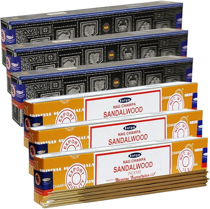 Super Hit Sandalwood Incense Sticks & Holder Bundle Variety Pack from House of Nag Champa Incense Sticks and Trumiri TRUMIRI
