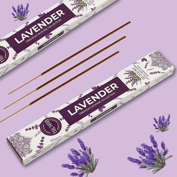 TRUMIRI Trumiri Incense Sticks - Total 40 Lavender Insence-Sticks - Dual Pack of 20 Insenses - Insents - Incents - Inscense - Incence - Incienso - All Natural Incense Sticks TRUMIRI