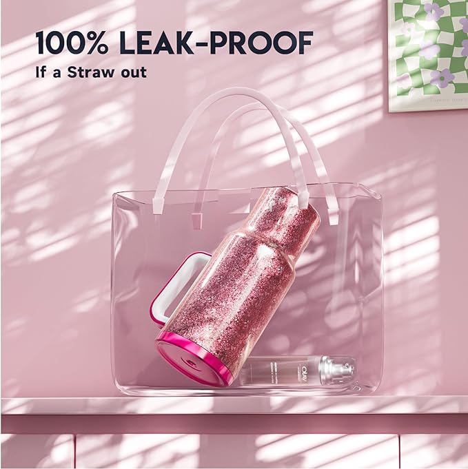 Meoky 40 oz Tumbler with Handle for Women: Stainless Steel Insulated Tumbler with Lid and Straw - 100% Leak Proof Tumbler for Home Office Car - Travelers Commuters Workers, Peony - Bloomnest