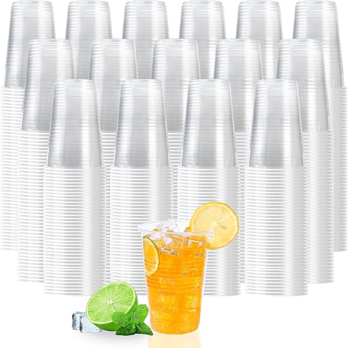 9 oz Clear Plastic Cups, 2000 Count Bulk, PP Clear Plastic Cups Disposable for Party Suit for Hot Beverages, Soda, Juice (9oz 2000count) - Bloomnest