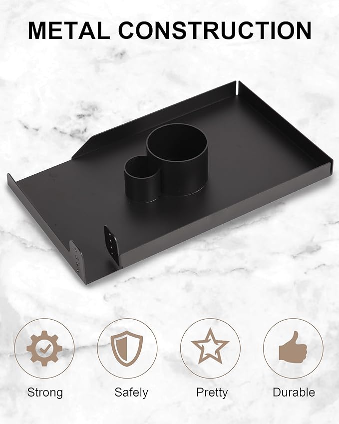 Large Incense Holder, 8.6" Length Sage Holder for Burning, Palo Santo Holder for Incense Sticks, Sage Bundle, Smudge Stick, Metal Ash Catcher Tray for Meditation Yoga Room Decor (Black) - Bloomnest