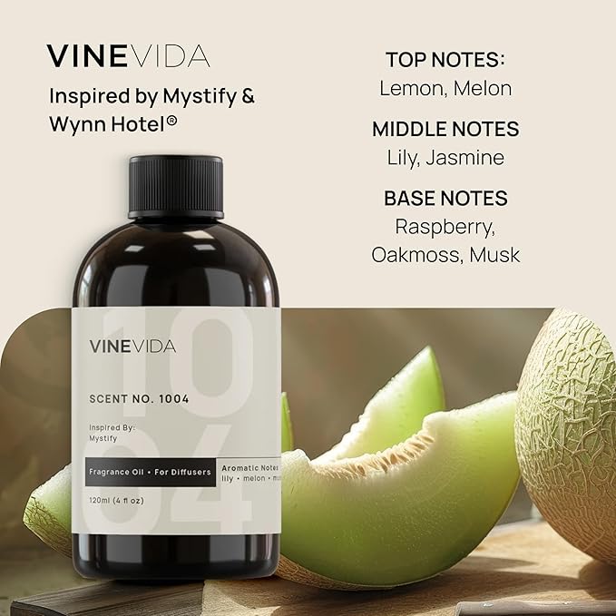 VINEVIDA (16oz) Hotel Fragrance Collection Diffuser Oil - Hotel Scents Diffusers for Home - Cold Air Diffuser Oil - Hotel Scent Essential Oil - Scent No.1004 Inspired by Wynn Hotel VINEVIDA