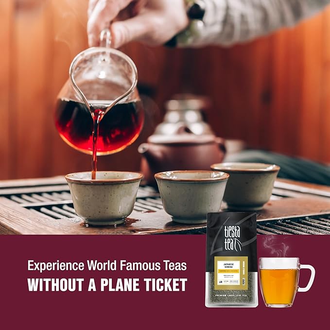 Tiesta Tea - Japanese Sencha Tea, Loose Leaf, Single Origin Premium Sencha Green Blend, Pure Unblended Medium Caffeinated Blend, Make Hot or Iced & Up to 200 Cups, 16oz Resealable Bulk Pouch - Bloomnest