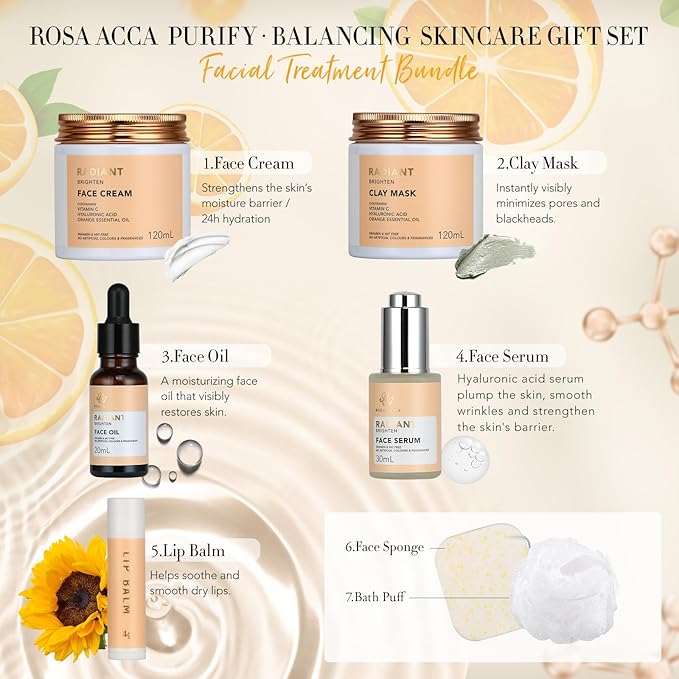 30 pcs Valentines Day Gifts for Women & Men, Hydrating Skin Care Set, Facial Kit at Home, Self Care Pamper Set, Birthday Gift, Spa Gift Baskets, Serum, Face Cream, Bath Bomb, Mothers Day, Christmas