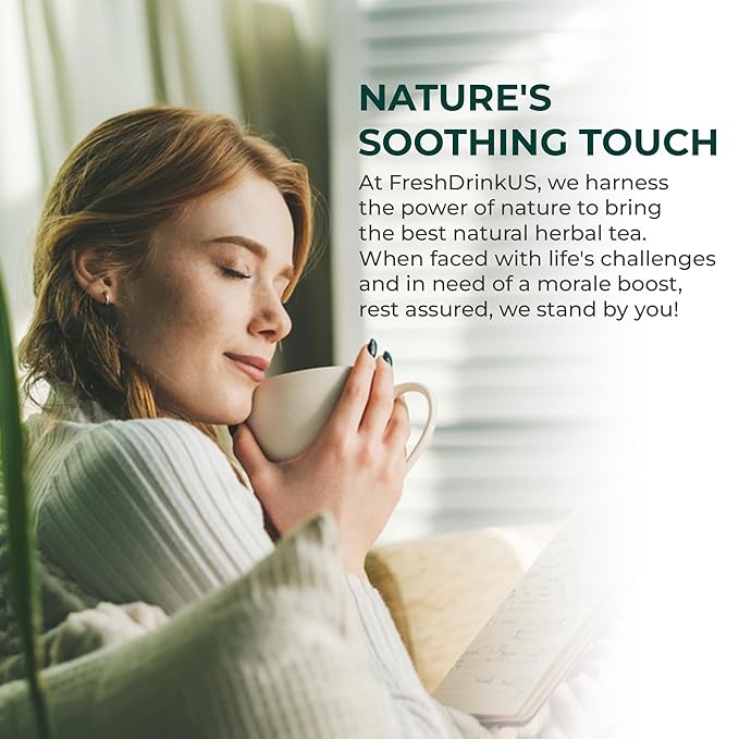 FreshDrinkUS StrongerLungs 20 Tea Bags - Mullein Leaf, Ginseng, Elderberry, Ginger & Thyme - Supports Lung Cleanse, Congestion Relief & Mucus Detox - Caffeine-Free & All-Natural - Bloomnest