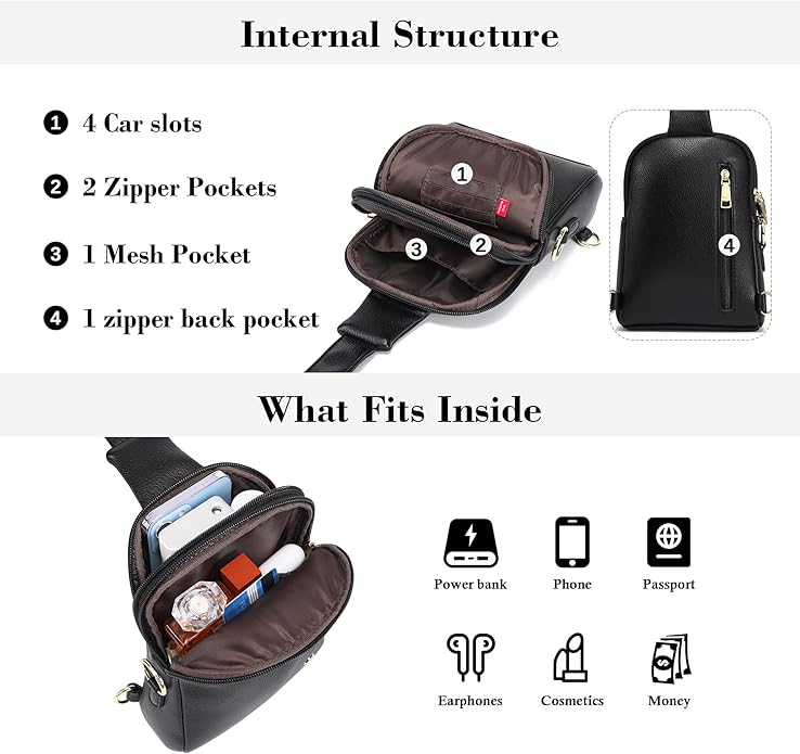 INICAT Small Sling Bag for Women Everyday & Travel Crossbody Bags Lightweight Cross Body Purses Vegan Leather - Bloomnest