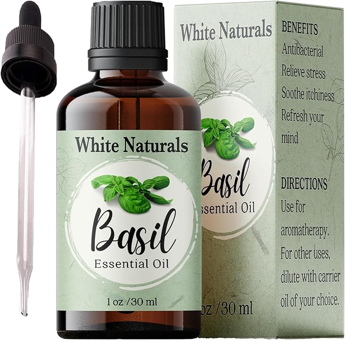 Basil Essential Oil,100% Pure & Natura, Therapeutic Grade Basil Oil for Aromatherapy, Great for Skin, Massage, Diffuser Candle & Soap Making, Plant Therapy 1 oz Bottle with Dropper - Bloomnest