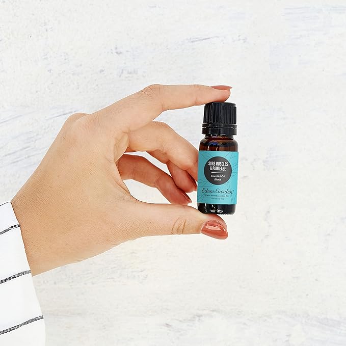Edens Garden Sore Muscles & Pain Ease Essential Oil Blend- 100% Pure Premium Grade, Undiluted, Natural, Therapeutic, Aromatherapy, The Best for Diffusing, Skin, Face, Humidifiers 10 ml (.33 fl oz) - Bloomnest
