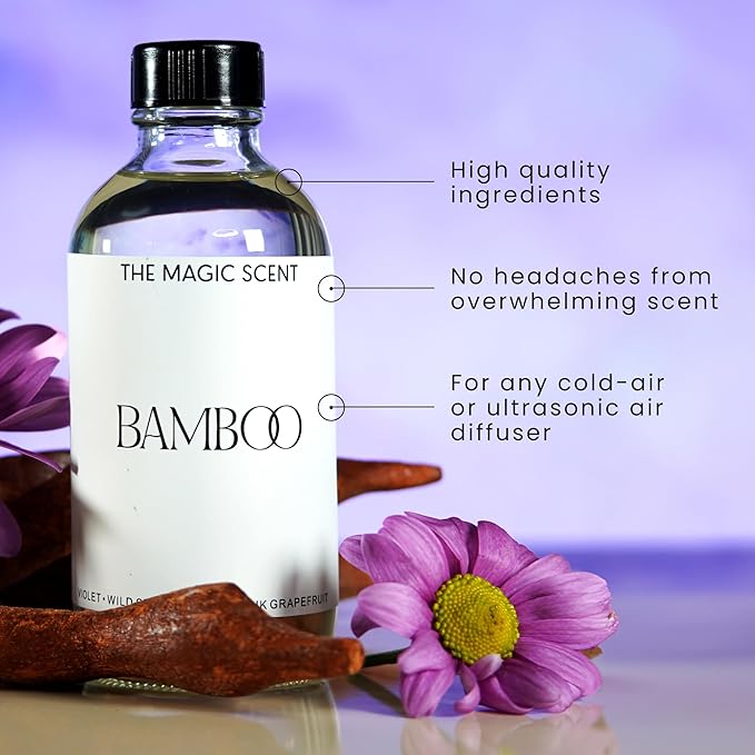 The Magic Scent Bamboo Diffuser Oil - Hotel & Home Luxury Scents Inspired by The Four Seasons, Bora Bora - Diffuser Oil Scents for Home Designed for Use in All Diffusers - 8.5 fl oz, 250 mL - Bloomnest