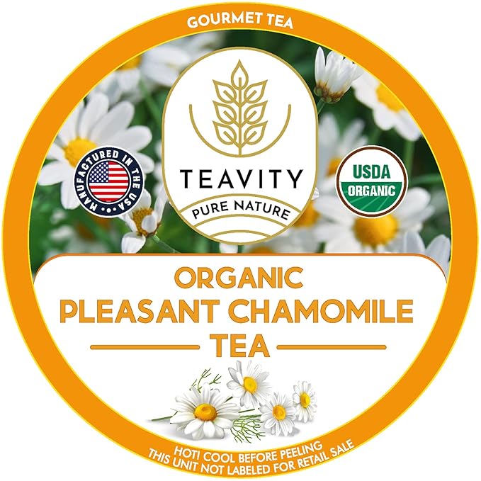 Teavity Organic Chamomile Tea Pods for Keurig - Decaf, 12 Count - Bloomnest